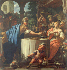Das Festmahl von Antonius und Kleopatra. von Francesco Trevisani