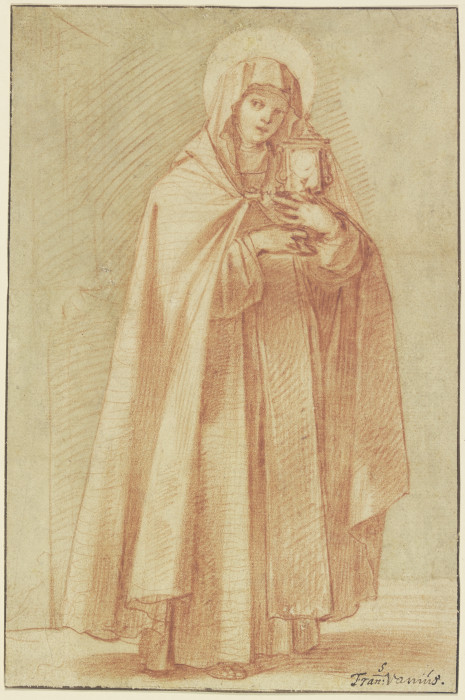 Die Heilige Klara, die Hostie tragend von Francesco Vanni