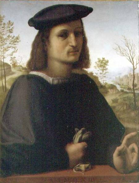 Portrait of a Youth with Gloves von Franciabigio eigentl. Francesco di Cristofano Big