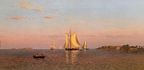 View of Boston Harbour near Castle Island 1872