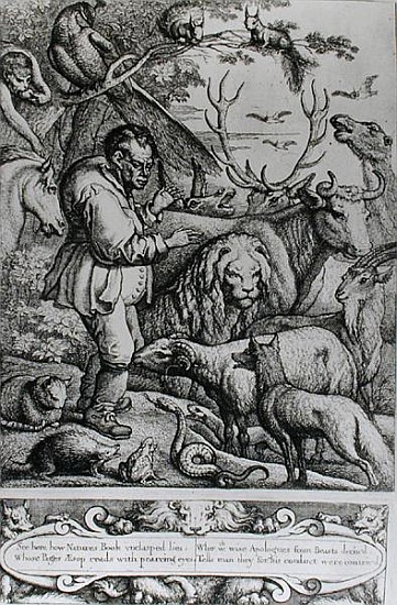 Illustration from the Introduction to Aesop''s Fables von Francis Barlow