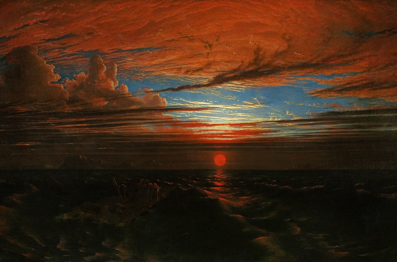 Sunset at Sea after a Storm von Francis Danby