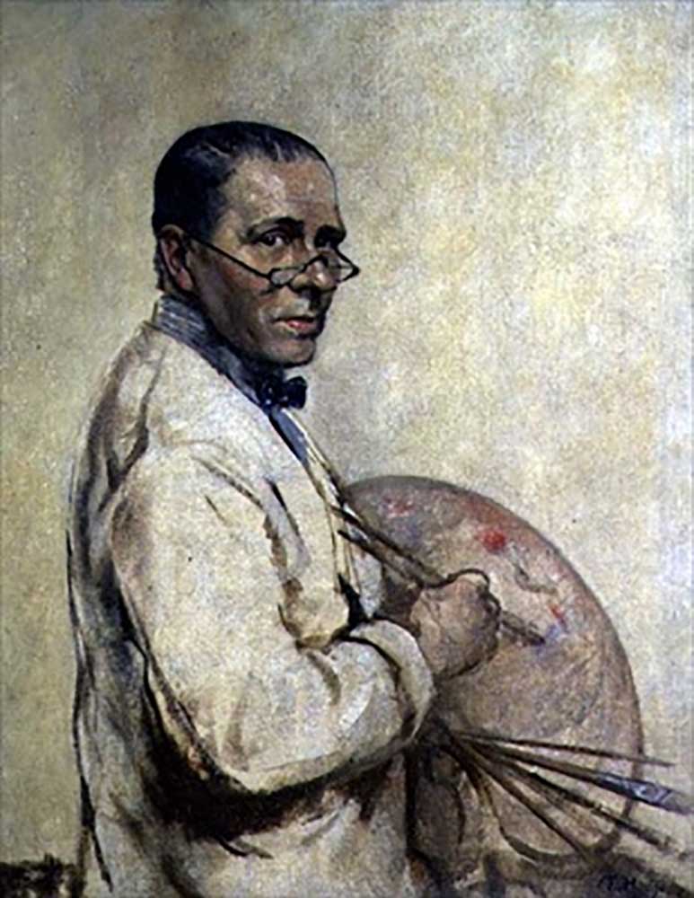 Porträt des Künstlers Sir William Orpen (1878-1931) um 1932 von Francis Edwin Hodge