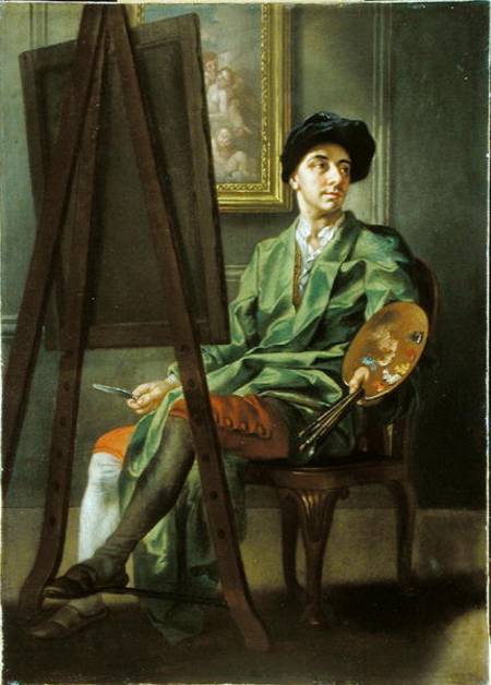 Portrait of the Artist at his Easel von Francis Hayman