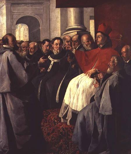 St. Bonaventure (1221-74) at the Council of Lyons in 1274 von Francisco de Zurbarán (y Salazar)