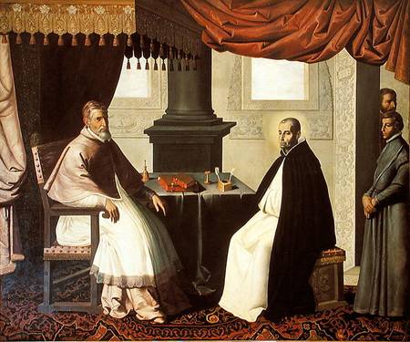 St. Bruno (1030-1101) and Pope Urban II (c.1035-99) von Francisco de Zurbarán (y Salazar)