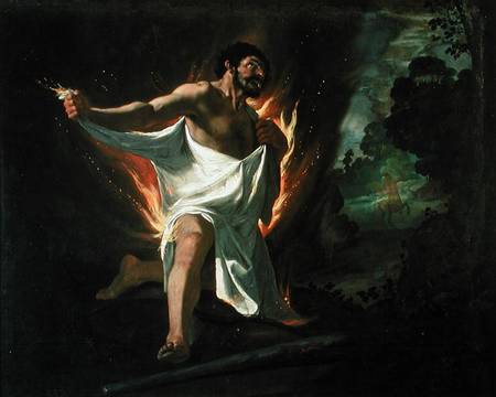Hercules Tearing the Burning Robe von Francisco de Zurbarán (y Salazar)