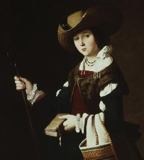 F.de Zurbarán, Hl.Margarete / 1635-1640