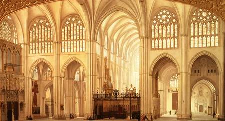 The interior of Toledo Cathedral von Francisco Hernandez Y Tome