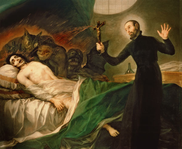 St. Francis Borgia (1510-72) Helping a Dying Impenitent von Francisco José de Goya