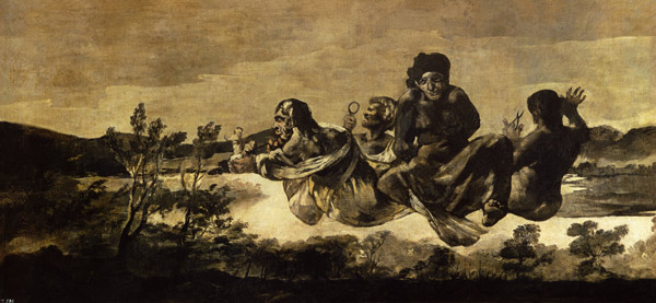 Atropos, oder: Die Parzen (Aus den schwarzen Bildern der Quinta del Sordo) von Francisco José de Goya