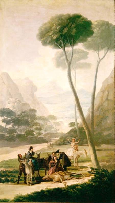 The Fall or The Accident von Francisco José de Goya