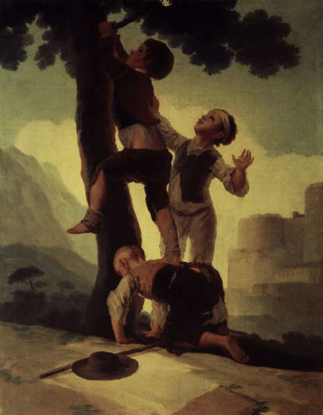 Knaben,  auf einen Baum kl von Francisco José de Goya