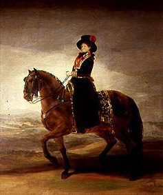 Die Königin Maria Luisa zu Pferde von Francisco José de Goya