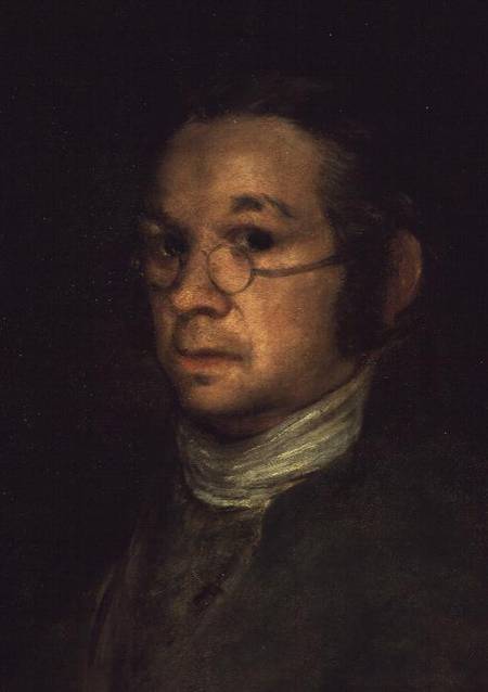 Self portrait with spectacles von Francisco José de Goya
