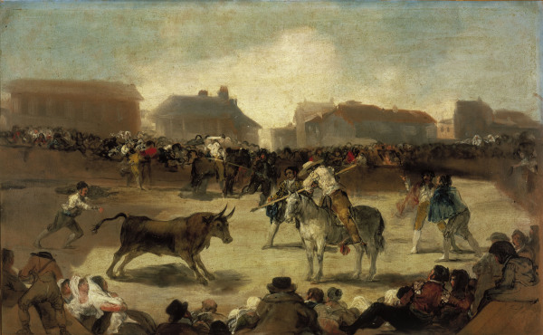 Stierkampf in einem Dorf von Francisco José de Goya