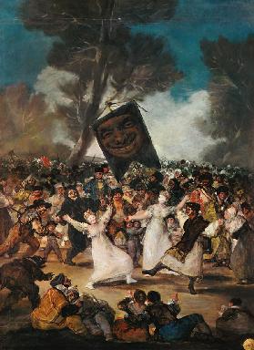 Karnevalsszene (El Entierro de la Sardina) um 1812/18