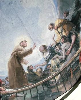 St. Anthony Preaching, detail from the Miracle of St. Anthony of Padua, from the cupola 1798