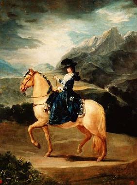 Portrait of Maria Teresa de Vallabriga, the Condesa de Chinchon's Mother on Horseback 1783