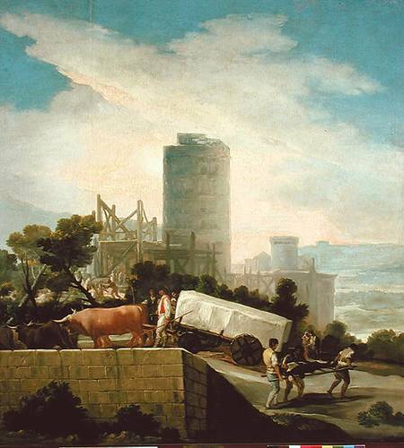 Transporting a Stone Block von Francisco José de Goya