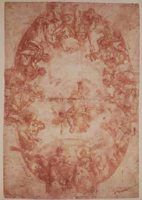 Study for the ceiling of the Casa de Pilatos, Seville 1604  &