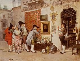 Beim Antiquitätenhändler von Francisco Peralta del Campo