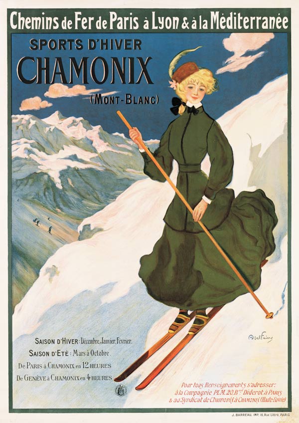 Poster advertising SNCF routes to Chamonix, von Francisco Tamagno