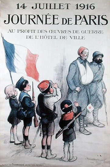 Poster for the Journee de Paris exhibition, 14th July von Francisque Poulbot