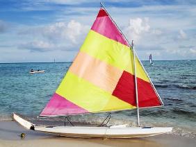 sailing boat on the beach