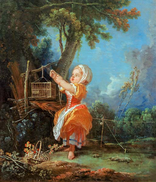 Die kleine Vogelfängerin von François Boucher