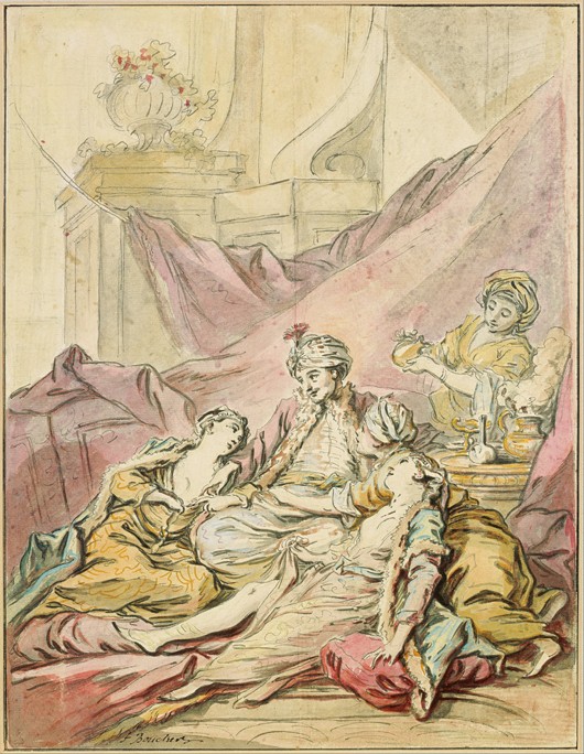 Pascha in seinem Harem von François Boucher