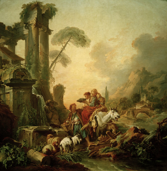 Rast am Brunnen von François Boucher