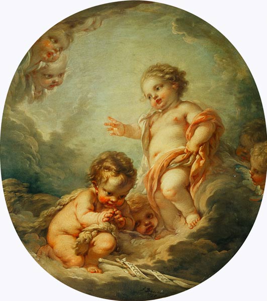 Christ and John the Baptist as Children von François Boucher