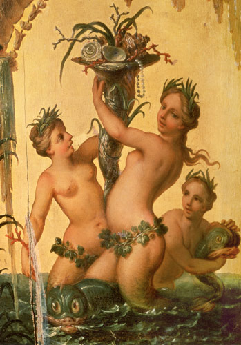 Detail of sirens holding a cornucopia from the State Carriage of Peter the Great von François Boucher