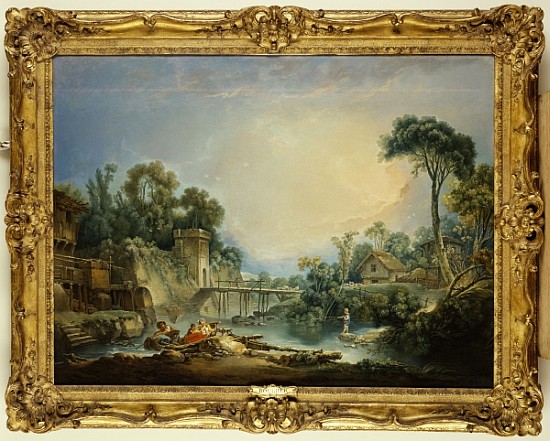 The Rustic Bridge, c.1756 von François Boucher