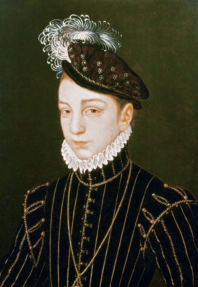 Portrait of Charles IX (panel) (related to drawing in Hermitage, St. Petersburg) von François Clouet