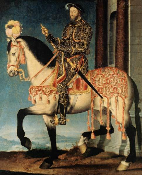 König Franz I. zu Pferde um 1540