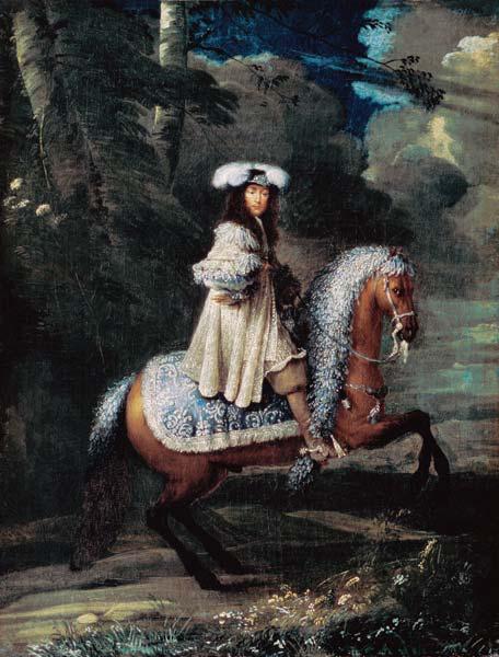 Reiter in blauem Kostüm (Lois XIV?)  1670-er J