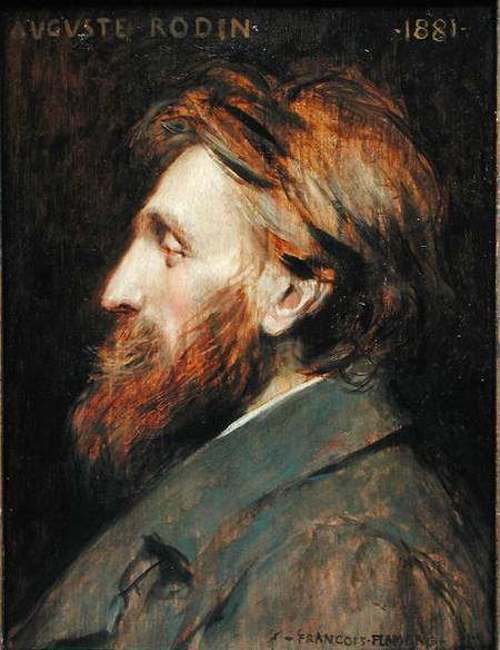Portrait of Auguste Rodin (1840-1917) von François Flameng