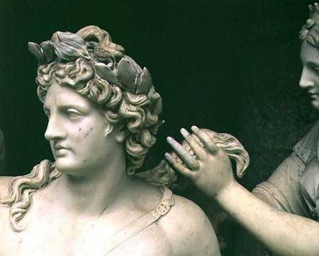 Apollo Tended by the Nymphs, detail showing the head of Apollo, intended for the Grotto of Thetis ex von Francois Girardon