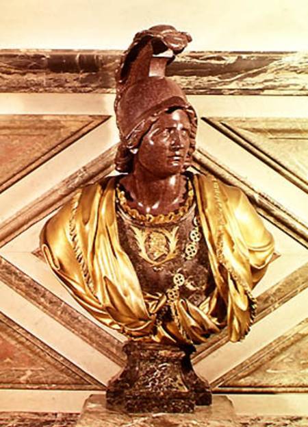 Bust of Alexander the Great (356-323 BC) 1684 (marble & bronze) von Francois Girardon