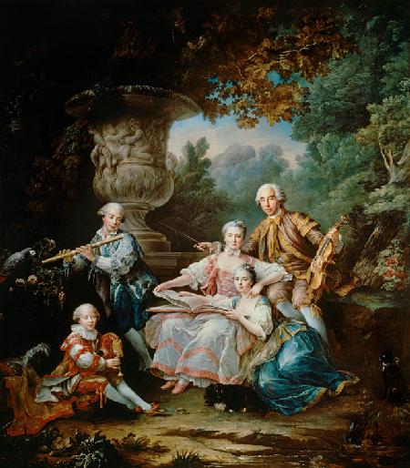 Louis du Bouchet (1645-1716) Marquis de Sourches and his Family 1750
