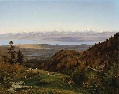 Mont-Blanc seen from Saint-Cergues 1869