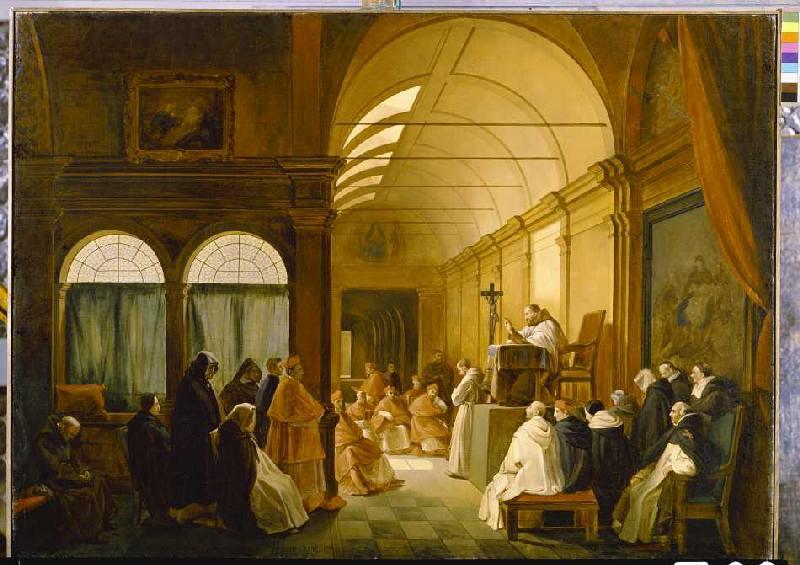 Konferenz der Kapitulare eines Klosters. von François Marius Granet