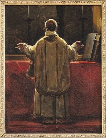 Priest at the Altar von François Marius Granet