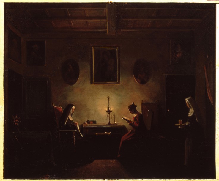 Szene in einem Interieur von François Marius Granet