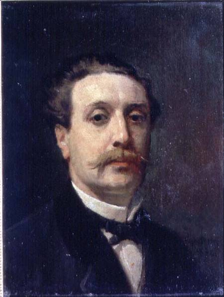 Portrait of Guy de Maupassant (1850-93) von Francois Nicolas Augustin Feyen-Perrin