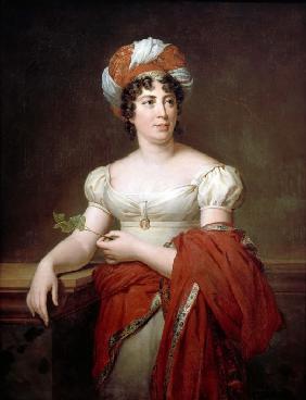 Porträt der Schriftstellerin Baronin Anne Louise Germaine de Staël (1766-1817)