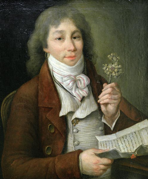 Portrait of Fabre d'Eglantine (1750-94) with his golden eglantine von Francois Thomire