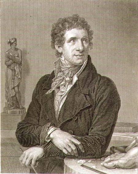 Portrait of Antonio Canova (1757-1822) engraved by William Henry Worthington (c.1790-p.1839) von Francois Xavier Fabre